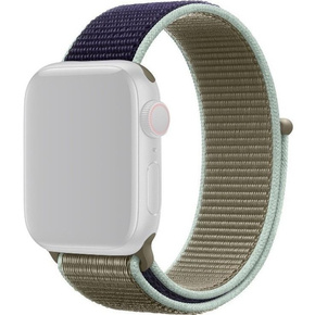 Pasek Nylon do Apple Watch 1/2/3/4/5/6/7/8/SE/ULTRA 42/44/45/49 MM, Dark Blue/Khaki