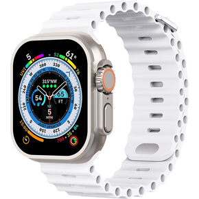 Pasek Silikonowy Ocean do Apple Watch 1/2/3/4/5/6/7/8/SE/ULTRA 42/44/45/49MM, Czarny