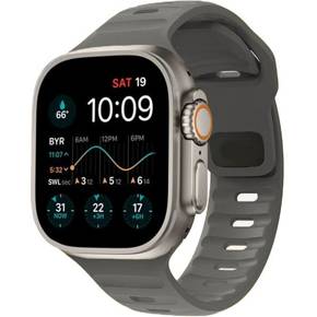 Pasek Silikonowy do Apple Watch 1/2/3/4/5/6/7/8/SE/ULTRA 42/44/45/49MM, Ciemnoszary