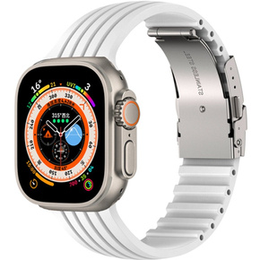 Pasek Silikonowy do Apple Watch 1/2/3/4/5/6/7/8/SE/ULTRA 42/44/45/49mm, Biały