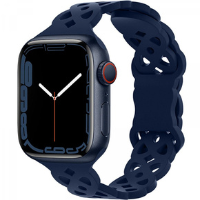 Pasek Silikonowy do Apple Watch 1/2/3/4/5/6/7/8/SE/ULTRA 42/44/45/49mm, Granatowy