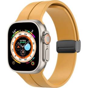 Pasek Silikonowy do Apple Watch 1/2/3/4/5/6/7/8/SE/Ultra 42/44/45/49mm, Żółty