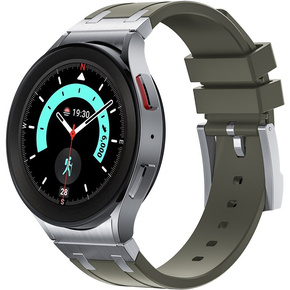 Pasek silikonowy do Samsung Galaxy Watch 4/5 40/42/44/46/45mm Pro, Zielony