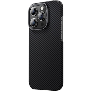 Puzdro BENKS Kevlar pre iPhone 15 Pro Max, Carbon Fiber, čierne