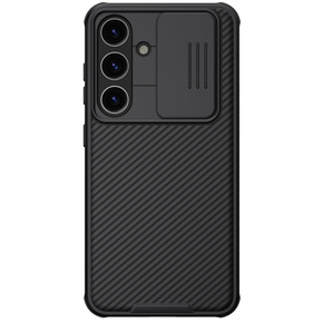 Puzdro NILLKIN pre Samsung Galaxy S24, silikónové puzdro CamShield pre MagSafe, čierne
