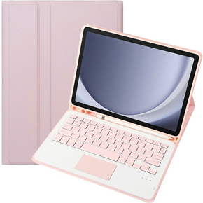 Puzdro + klávesnica Samsung Galaxy Tab A9+, Leather Pen Slot TouchPad, ružové