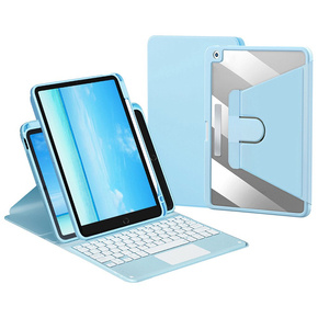 Puzdro + klávesnica iPad 7/8/9 10.2 2021 / 2020 / 2019, Touchpad Pen Slot, modré