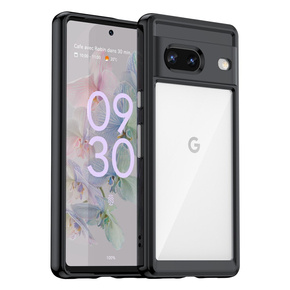 Puzdro pre Google Pixel 7 5G, Fusion Hybrid, s ochranou fotoaparátu, transparentné / čierne