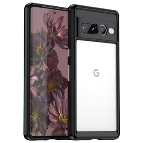 Puzdro pre Google Pixel 7 Pro 5G, Fusion Hybrid, s ochranou fotoaparátu, transparentné / čierne