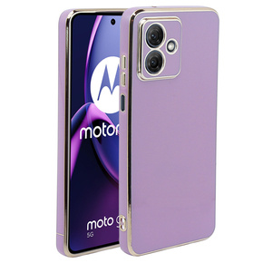 Puzdro pre Motorola Moto G54 5G, Glamour CamShield, fialové