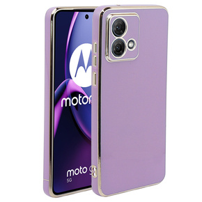Puzdro pre Motorola Moto G84 5G, Glamour CamShield, fialové