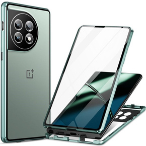 Puzdro pre OnePlus 11 5G, Magnetic Dual Glass, zelený