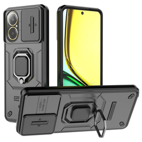 Puzdro pre Realme C67 4G, KickStand Camera Lens, čierne