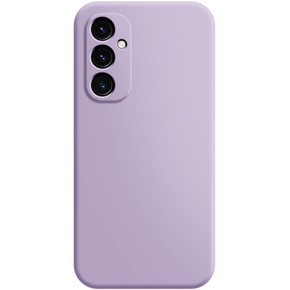 Puzdro pre Samsung Galaxy A15, silikónové Lite, fialové + sklo 9H