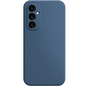 Puzdro pre Samsung Galaxy A15, silikónové Lite, námornícky modrý + sklo 9H