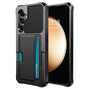 Puzdro pre Samsung Galaxy A55 5G, Card Holder Kickstand, čierne