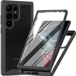 Puzdro pre Samsung Galaxy S24 Ultra, Shockproof, s fóliou, čierne