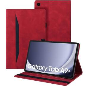 Puzdro pre Samsung Galaxy Tab A9+, Classic, s priestorom pre stylus, červené