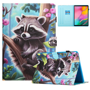 Puzdro pre Samsung Galaxy Tab S6 Lite 2022 / 2020, s chlopňou, raccoon