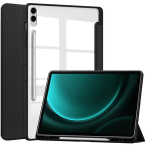 Puzdro pre Samsung Galaxy Tab S9 FE+ Plus, Smartcase Hybrid, so slotom na stylus, čierne