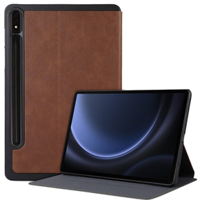 Puzdro pre Samsung Galaxy Tab S9 FE+ Plus, Smartcase s priestorom pre stylus, hnedé