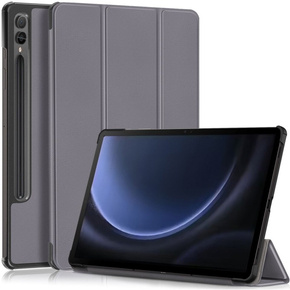 Puzdro pre Samsung Galaxy Tab S9 FE+ Plus, Smartcase s priestorom pre stylus, sivé