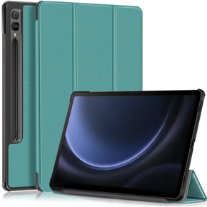 Puzdro pre Samsung Galaxy Tab S9 FE+ Plus, Smartcase s priestorom pre stylus, zelený