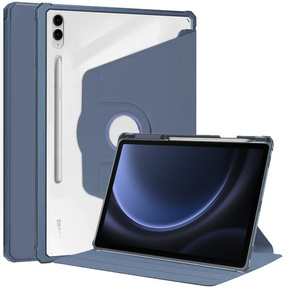 Puzdro pre Samsung Galaxy Tab S9 FE+ Plus, s priestorom pre stylus, otočné o 360°, modré