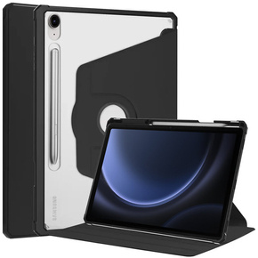 Puzdro pre Samsung Galaxy Tab S9 FE, s priestorom pre stylus, otočné o 360°, čierne