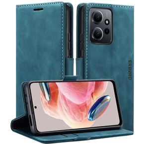 Puzdro pre Xiaomi Redmi Note 12 5G / Poco X5 5G, ERBORD Vintage, peňaženka s chlopňou, modré