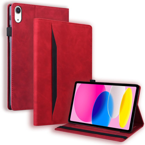 Puzdro pre iPad 10.9 2022 10 Gen, Classic, s priestorom pre stylus, červené