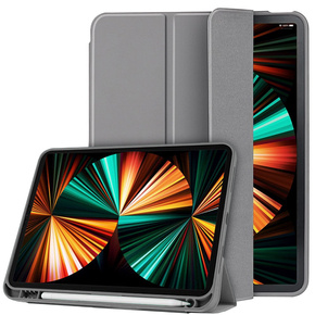 Puzdro pre iPad Pro 11 2021/2022, Smartcase s priestorom pre stylus, sivé