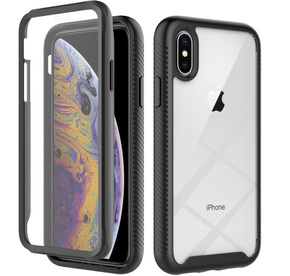 Puzdro pre iPhone XS, Shockproof, s fóliou, čierne