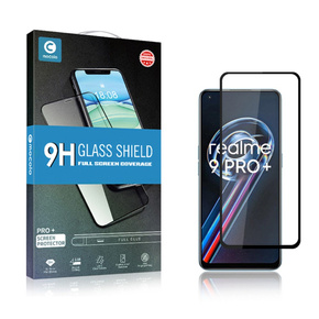 Tvrdené sklo Mocolo Full Glue pre Realme 9 Pro+ Plus / Realme 9 4G, čierny rám