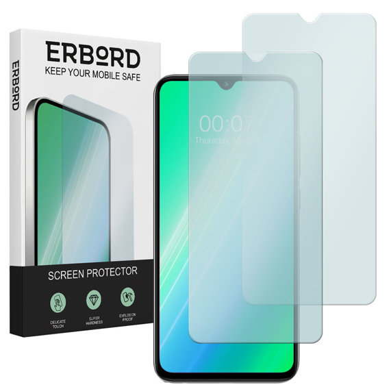 2x tvrdené sklo pre Huawei P Smart 2019, ERBORD 9H Hard Glass na displeji