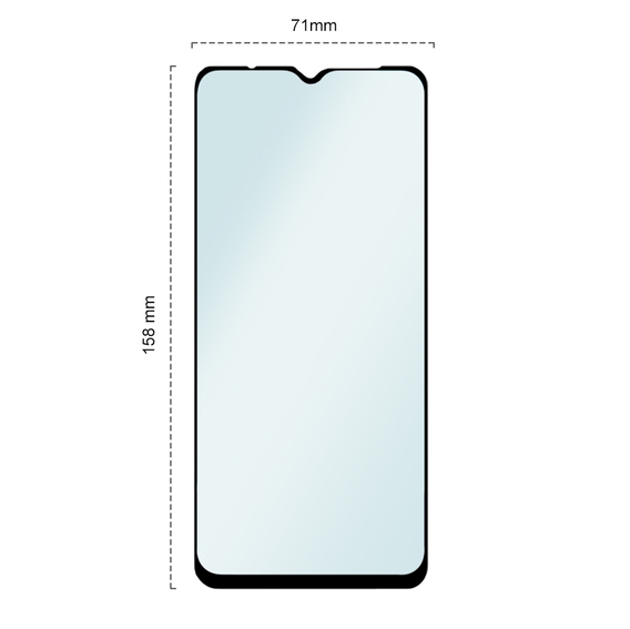 2x tvrdené sklo pre Oppo A78 5G, ERBORD 3D pre celý displej