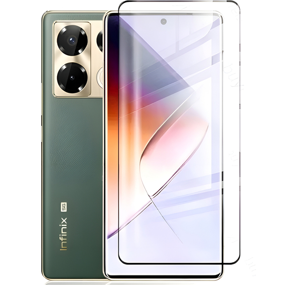 3D tvrdené sklo pre Infinix Note 40 Pro, čierny rám