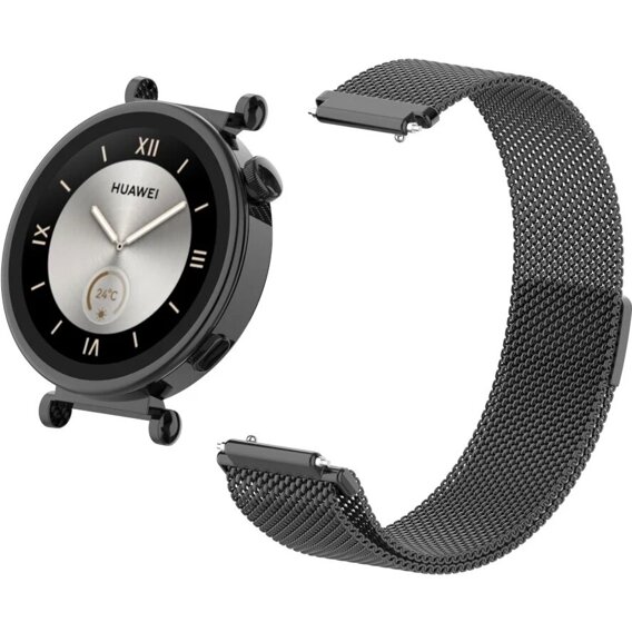 Bransoleta Milanese 18mm do Garmin Vivoactive 4S / Venu 2S, Black