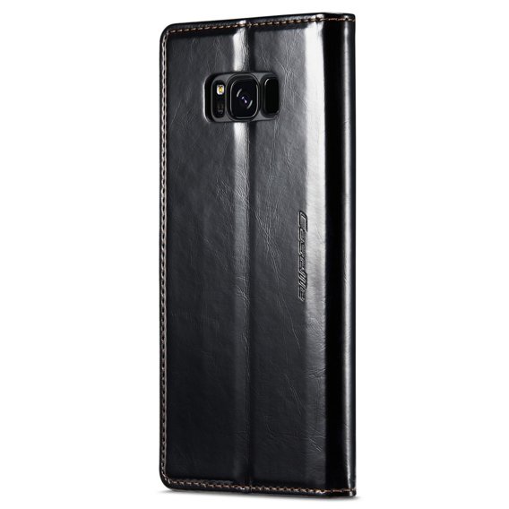 CASEME flipové puzdro pre Samsung Galaxy S8+ Plus, Waxy Textured, čierne