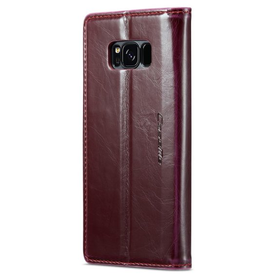 CASEME flipové puzdro pre Samsung Galaxy S8, Waxy Textured, červené