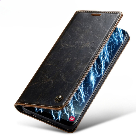 CASEME flipové puzdro pre Samsung Galaxy S8, Waxy Textured, káva