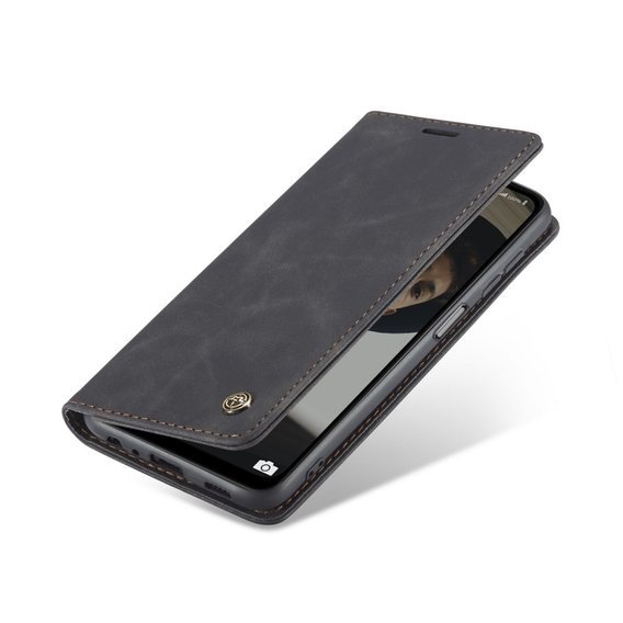 CASEME puzdro pre Samsung Galaxy A32 5G, Leather Wallet Case, čierne