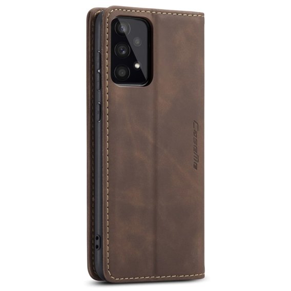 CASEME puzdro pre Samsung Galaxy A33 5G, Leather Wallet Case, káva