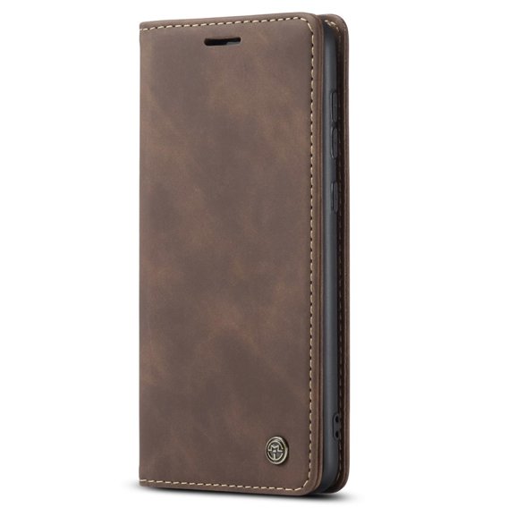 CASEME puzdro pre Samsung Galaxy A33 5G, Leather Wallet Case, káva