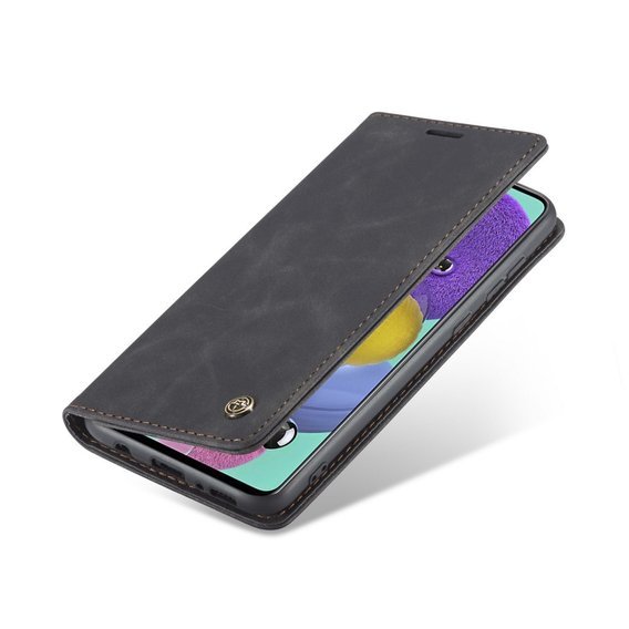 CASEME puzdro pre Samsung Galaxy A51, Leather Wallet Case, čierne