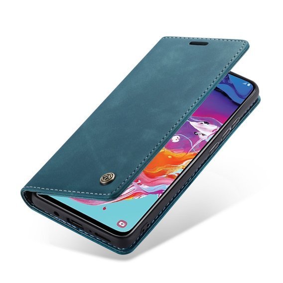 CASEME puzdro pre Samsung Galaxy A70, Leather Wallet Case, modré