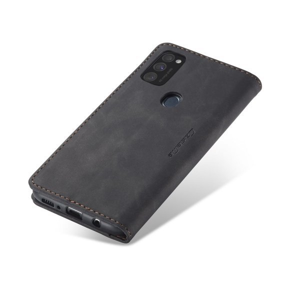CASEME puzdro pre Samsung Galaxy M21, Leather Wallet Case, čierne