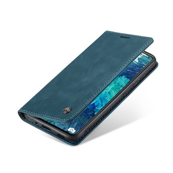 CASEME puzdro pre Samsung Galaxy S20 FE, Leather Wallet Case, zelený