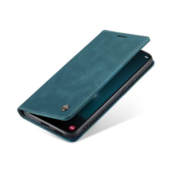 CASEME puzdro pre Samsung Galaxy S22 5G, Leather Wallet Case, zelený