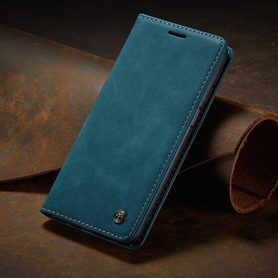 CASEME puzdro pre Xiaomi Redmi Note 10 / 10S, Leather Wallet Case, zelený